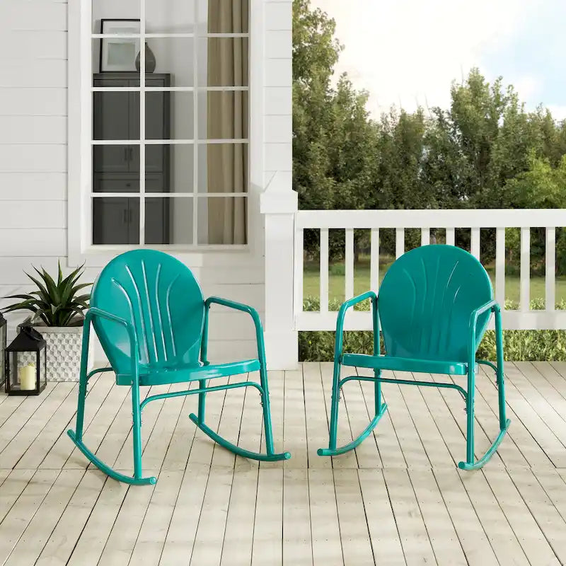 Ensemble de 2 chaises berçantes Crosley Griffith – 32,25H x 22,5l x 33,13P