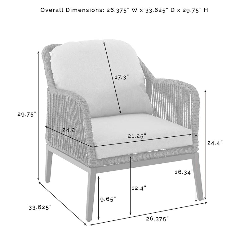 Ensemble de 2 fauteuils d'extérieur en osier Haven - 33,63P x 26,38L x 29,75H