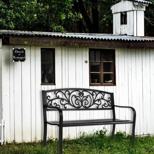 Banc en fer pour jardin, cour ou arrière-cour - N/A