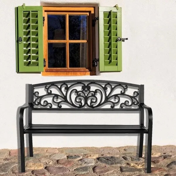 Banc en fer pour jardin, cour ou arrière-cour - N/A