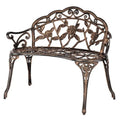 Banc d'extérieur en fonte d'aluminium finition bronze - S/O