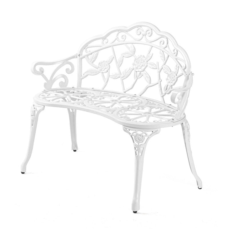 Banc d'extérieur en fonte d'aluminium finition bronze - S/O