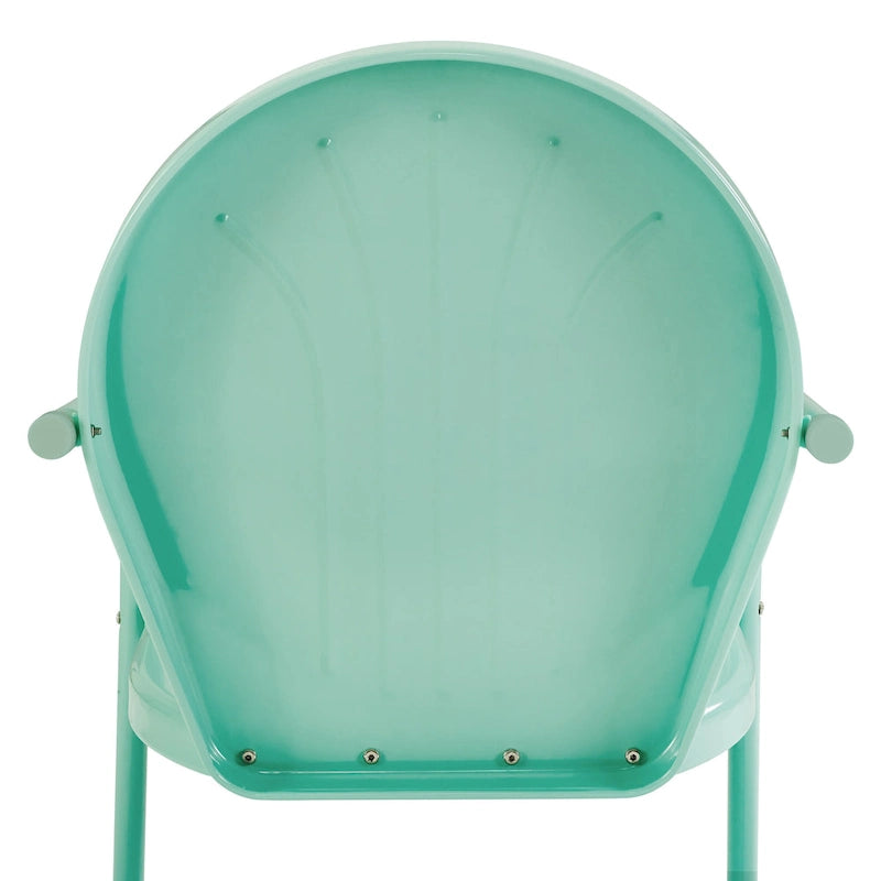 Chaise en métal Crosley Griffith, couleur Aqua
