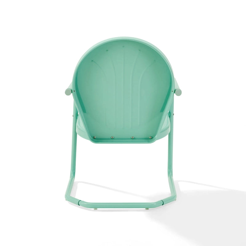 Chaise en métal Crosley Griffith, couleur Aqua
