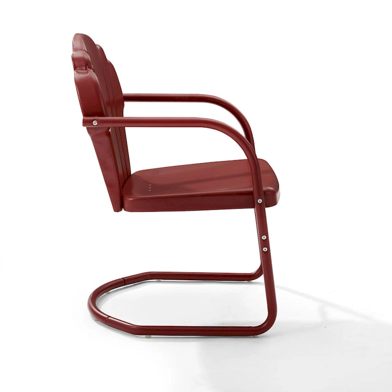 Lot de 2 fauteuils de jardin en métal Crosley Tulip - 24,5 l x 20,5 P x 32,88 H