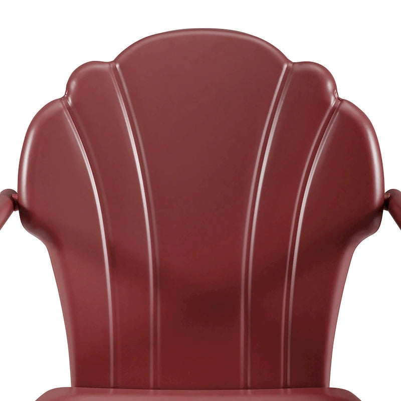 Lot de 2 fauteuils de jardin en métal Crosley Tulip - 24,5 l x 20,5 P x 32,88 H