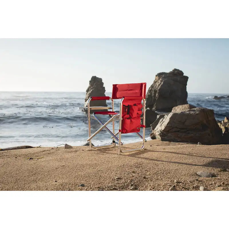 Chaise de sport portable rouge Picnic Time