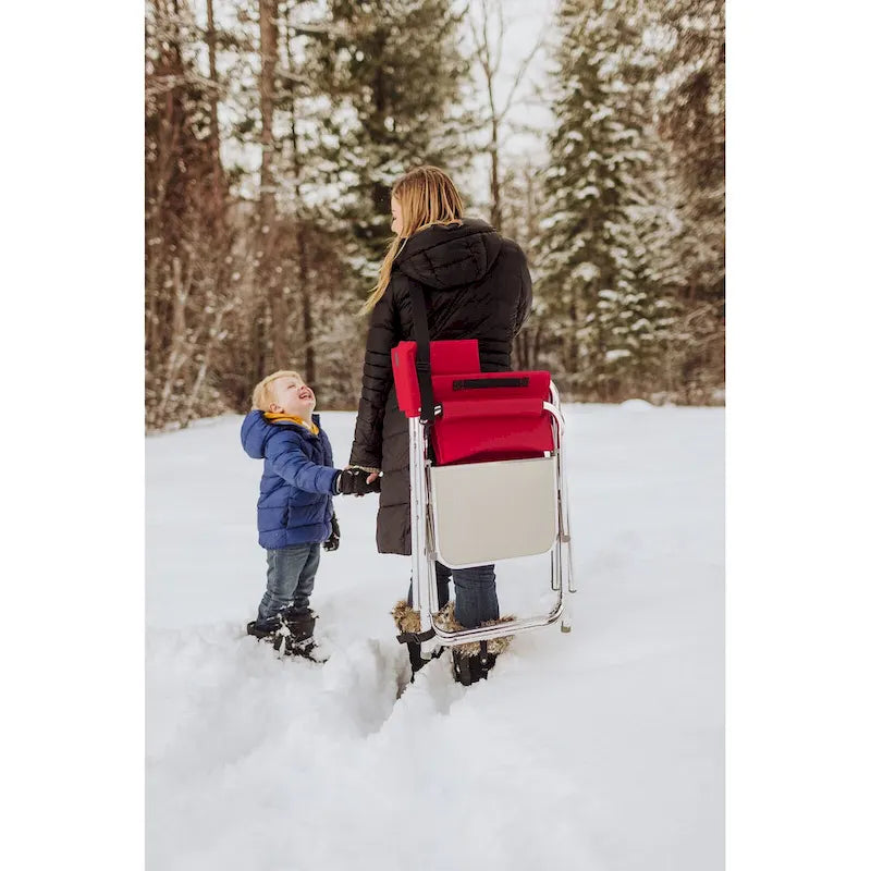 Chaise de sport portable rouge Picnic Time