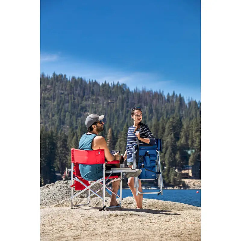 Chaise de sport portable rouge Picnic Time