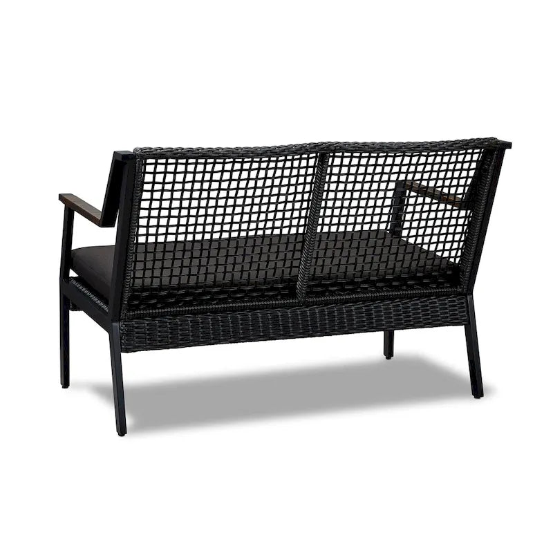 Causeuse Calvin 46.5 noire par Real Flame