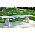 DuraTrel Selena 6' White Vinyl Backless Bench