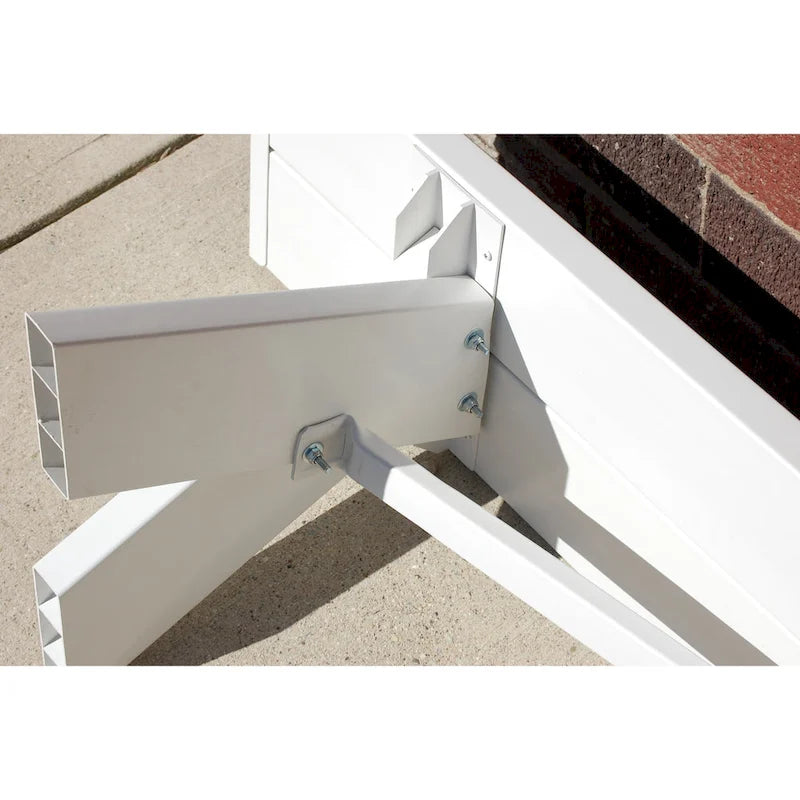 Banc sans dossier DuraTrel Selena 6 pi en vinyle blanc
