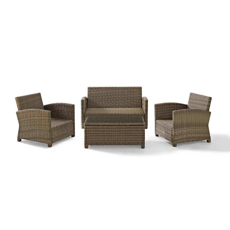 Chaises d'extérieur Crosley Bradenton avec coussins bleu marine (ensemble de 2)