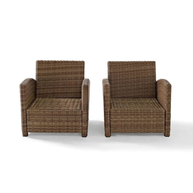 Chaises d'extérieur Crosley Bradenton avec coussins bleu marine (ensemble de 2)