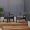 Calvin 25.25 Chair Set of two Black by Real Flame