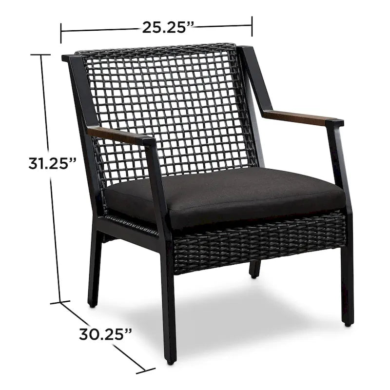 Lot de deux chaises Calvin 25.25 noires par Real Flame