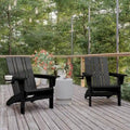 Lot de 2 chaises Adirondack commerciales tout temps avec porte-gobelets