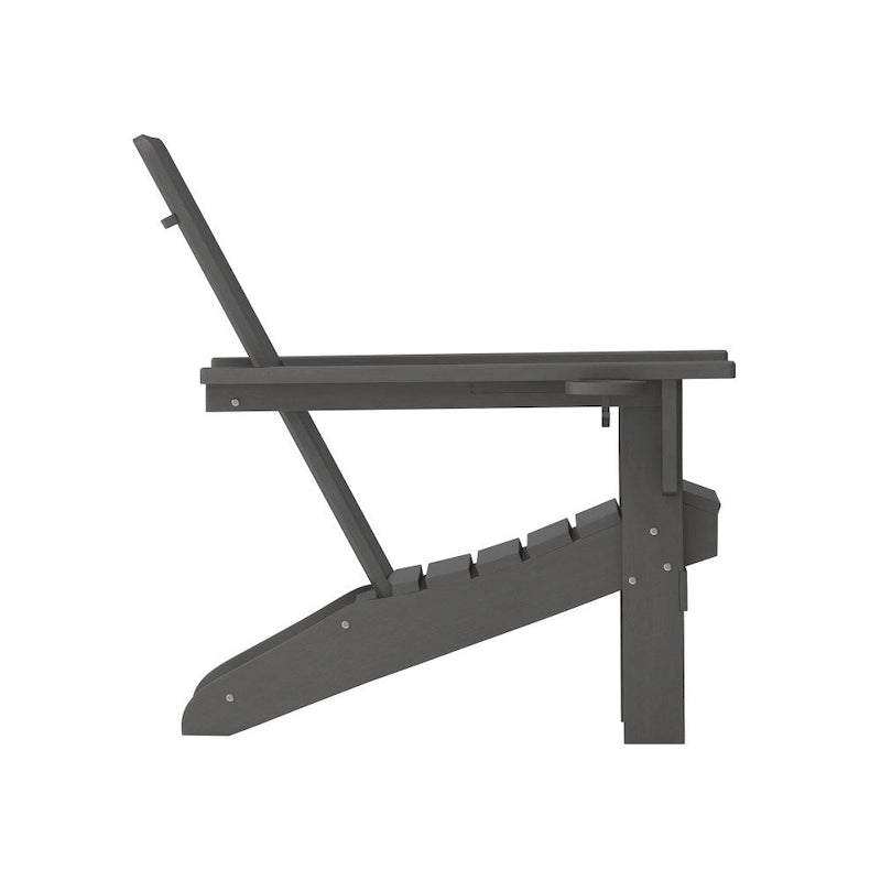 Lot de 2 chaises Adirondack commerciales tout temps avec porte-gobelets