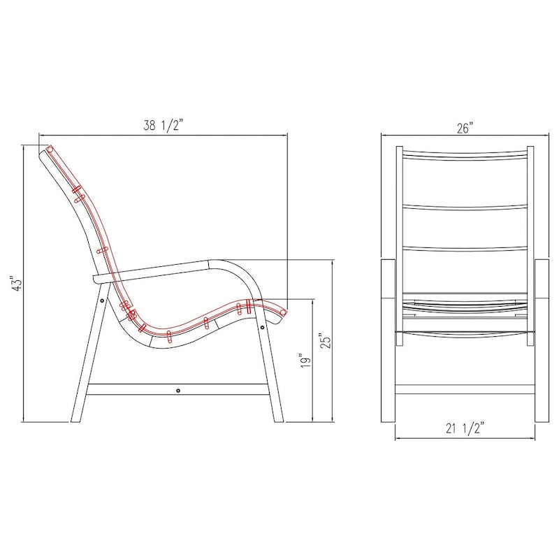 Cambridge Casual Dunham - Ensemble de conversation 3 pièces en teck - Coussin GRATUIT