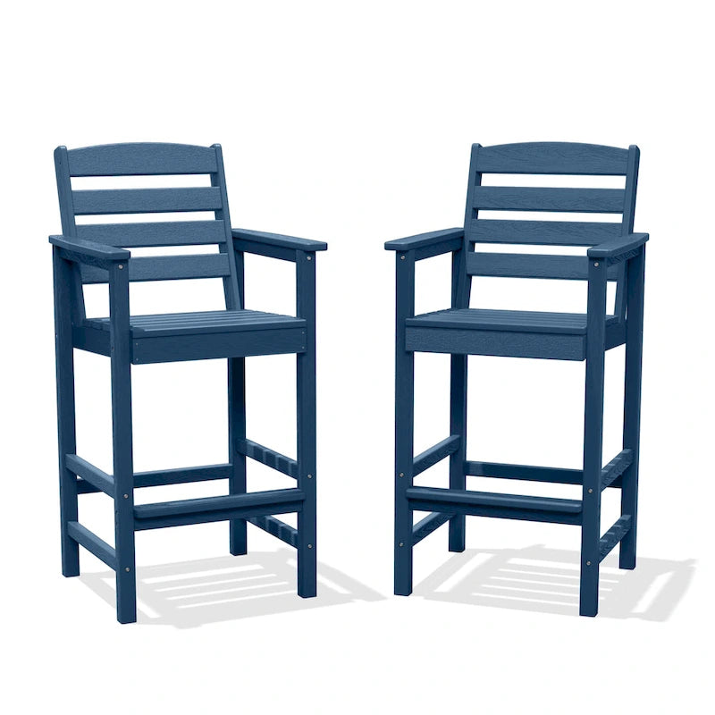 Lot de 2 chaises Adirondack hautes en plastique
