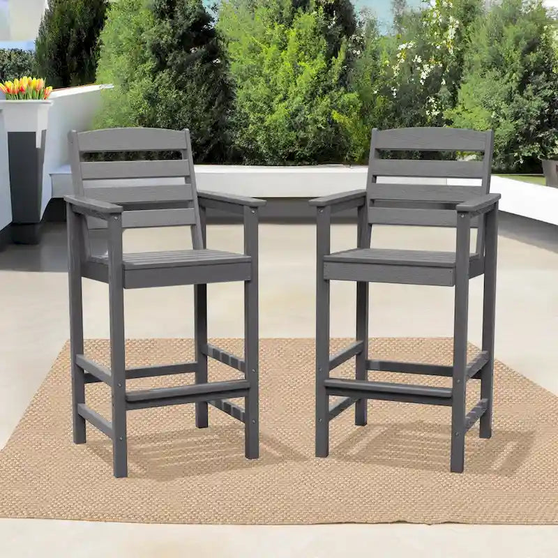 Lot de 2 chaises Adirondack hautes en plastique