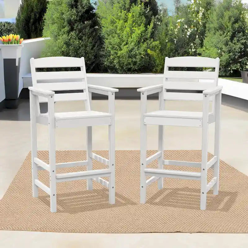 Lot de 2 chaises Adirondack hautes en plastique