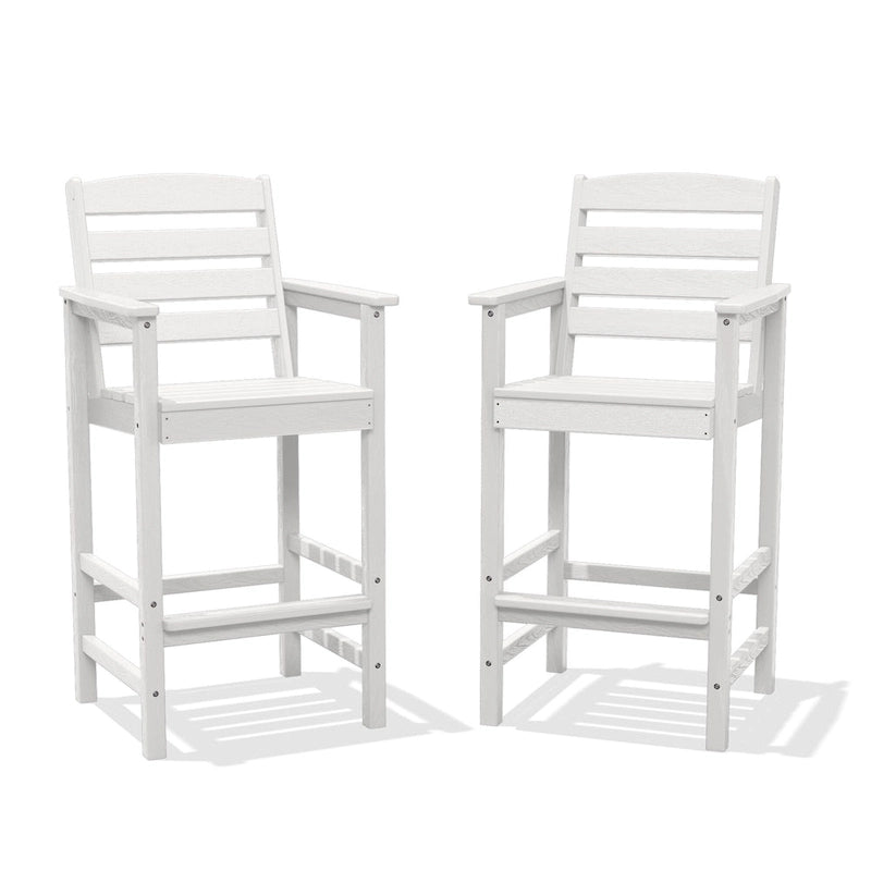 Lot de 2 chaises Adirondack hautes en plastique