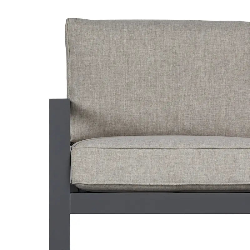 Chaise de jardin Aegean en ardoise patinée avec coussins de couleur havane par Real Flame