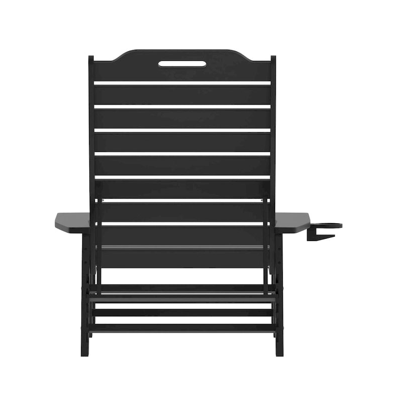 Chaise longue d'extérieur réglable avec porte-gobelet