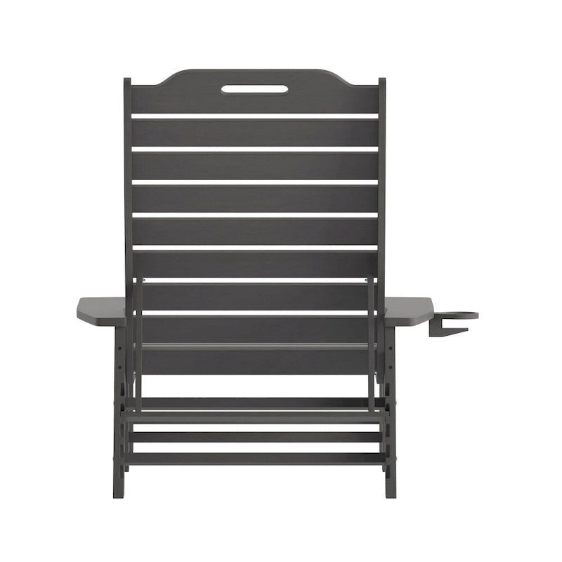 Chaise longue d'extérieur réglable avec porte-gobelet