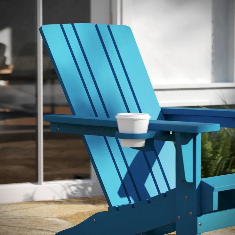 Fauteuil à bascule Adirondack tout temps avec porte-gobelet pivotant
