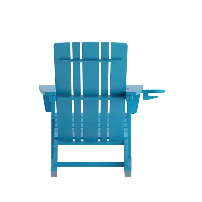 Fauteuil à bascule Adirondack tout temps avec porte-gobelet pivotant