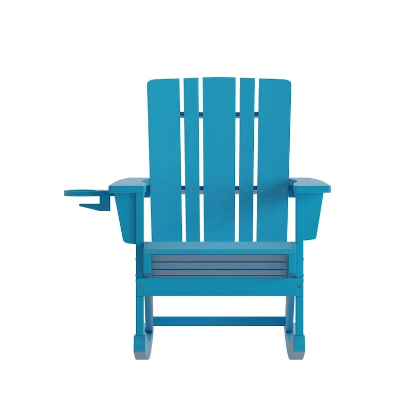 Fauteuil à bascule Adirondack tout temps avec porte-gobelet pivotant