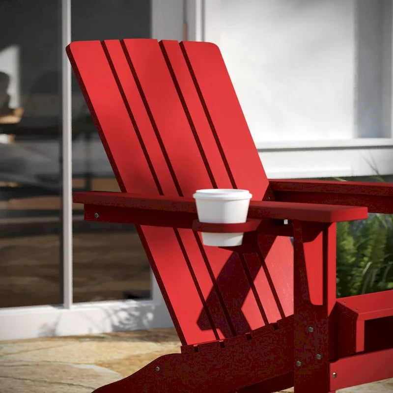 Fauteuil à bascule Adirondack tout temps avec porte-gobelet pivotant