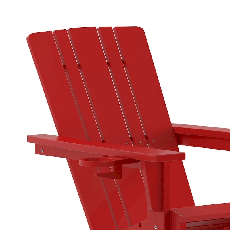 Fauteuil à bascule Adirondack tout temps avec porte-gobelet pivotant