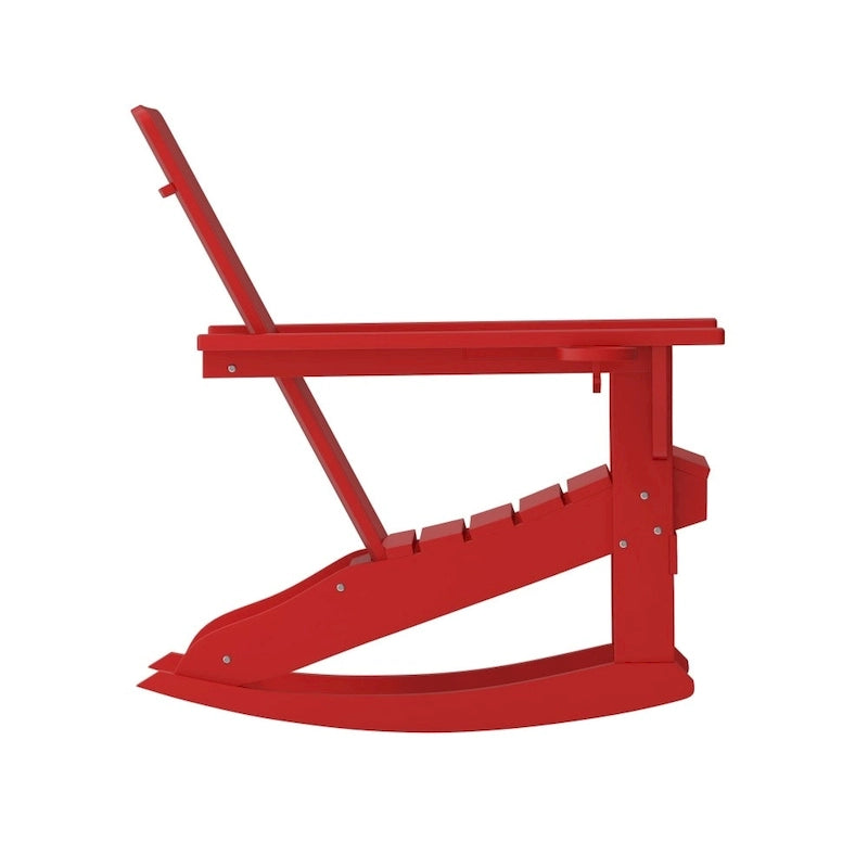 Fauteuil à bascule Adirondack tout temps avec porte-gobelet pivotant
