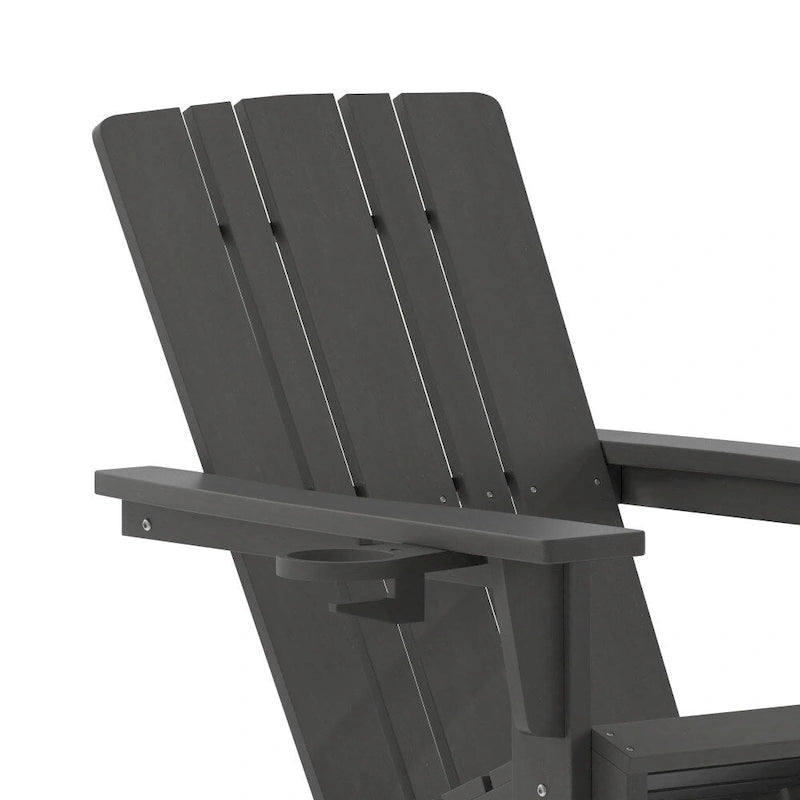Fauteuil à bascule Adirondack tout temps avec porte-gobelet pivotant