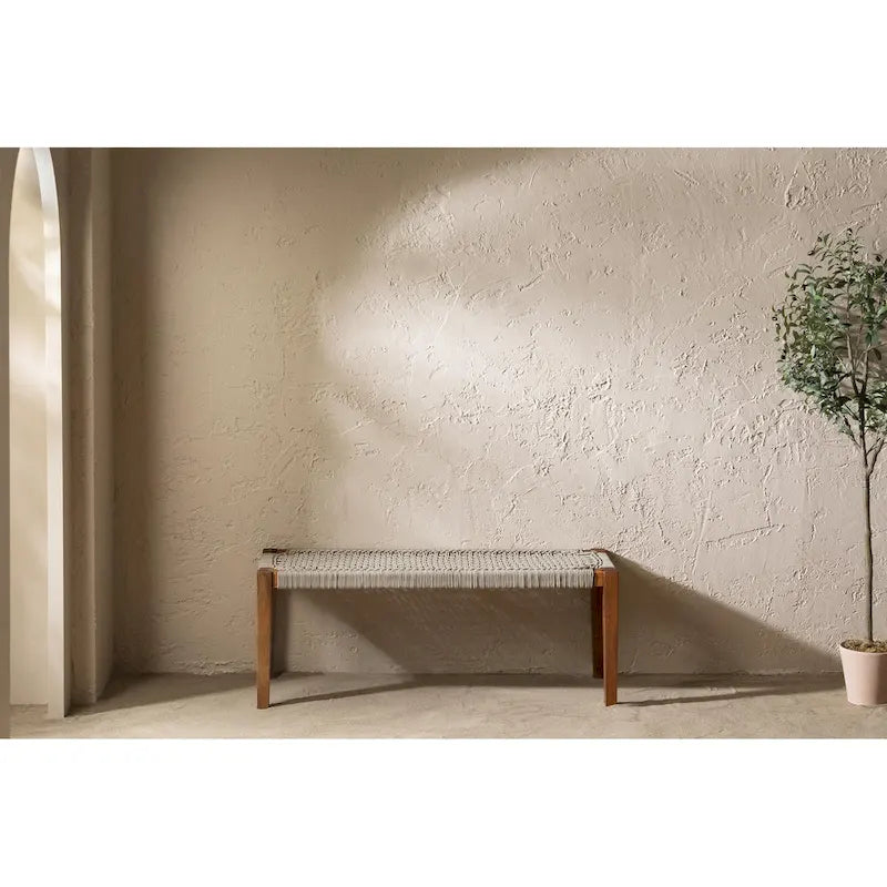 Banc en bois d'agave South Shore