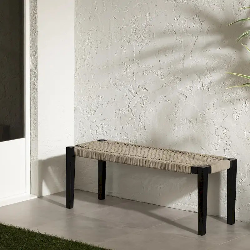 Banc en bois d'agave South Shore