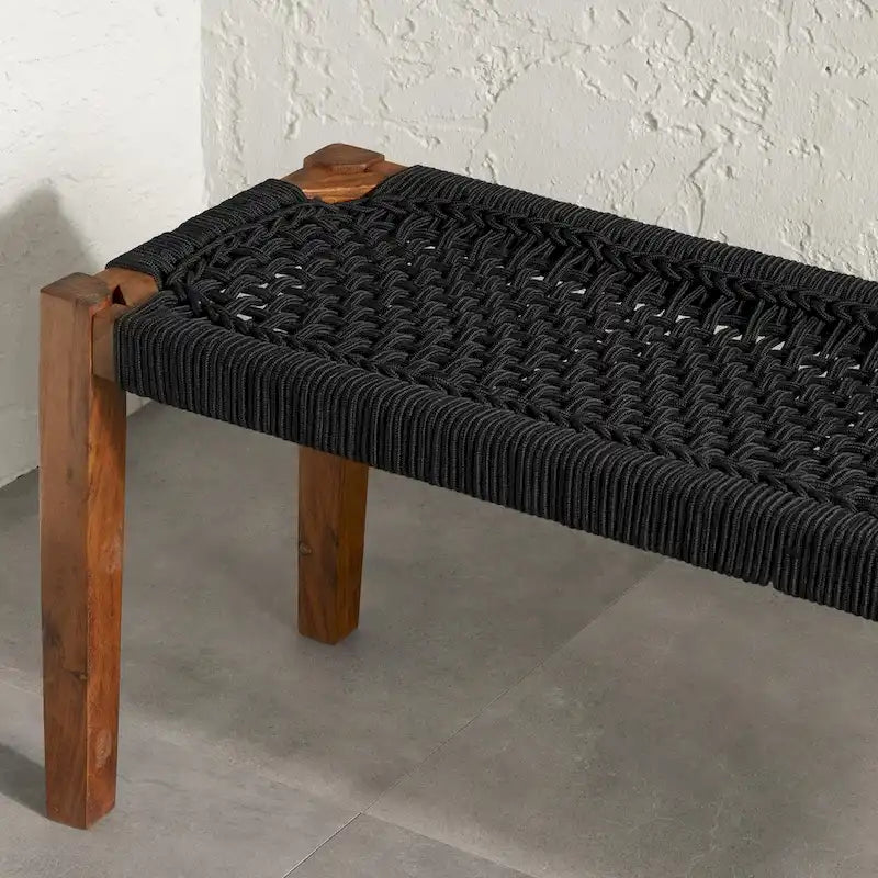 Banc en bois d'agave South Shore