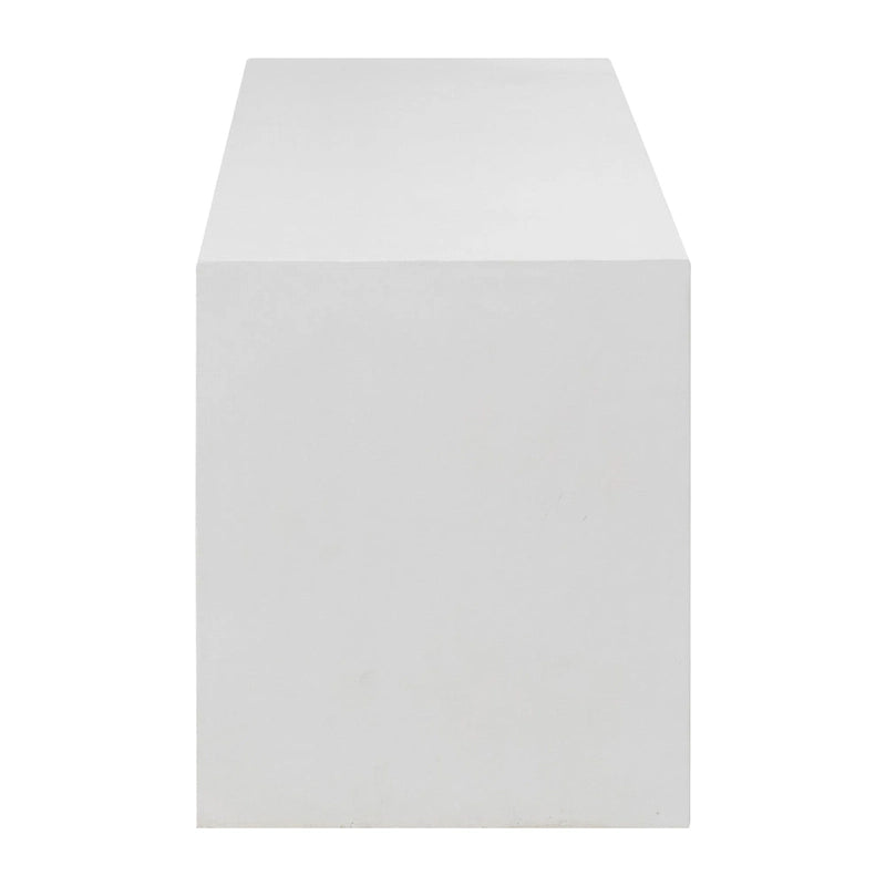 Banc cascade Layla de 160 cm en béton blanc pour intérieur et extérieur - S.O.