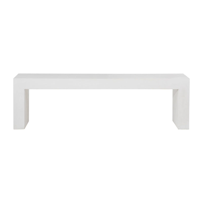 Banc cascade Layla de 160 cm en béton blanc pour intérieur et extérieur - S.O.