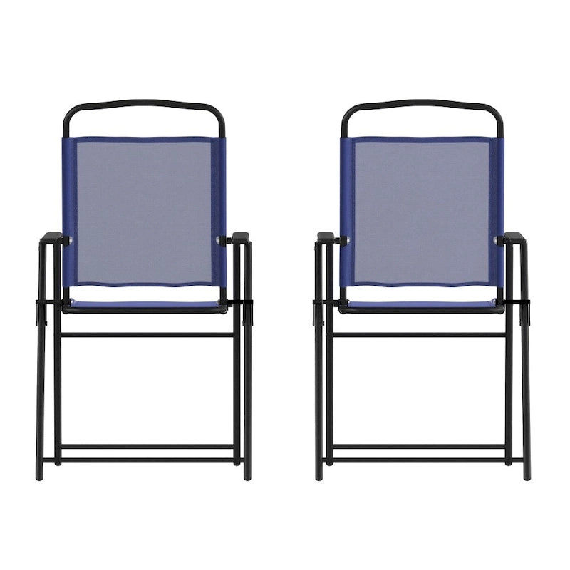 Lot de 2 chaises de patio en textilène tout temps avec accoudoirs