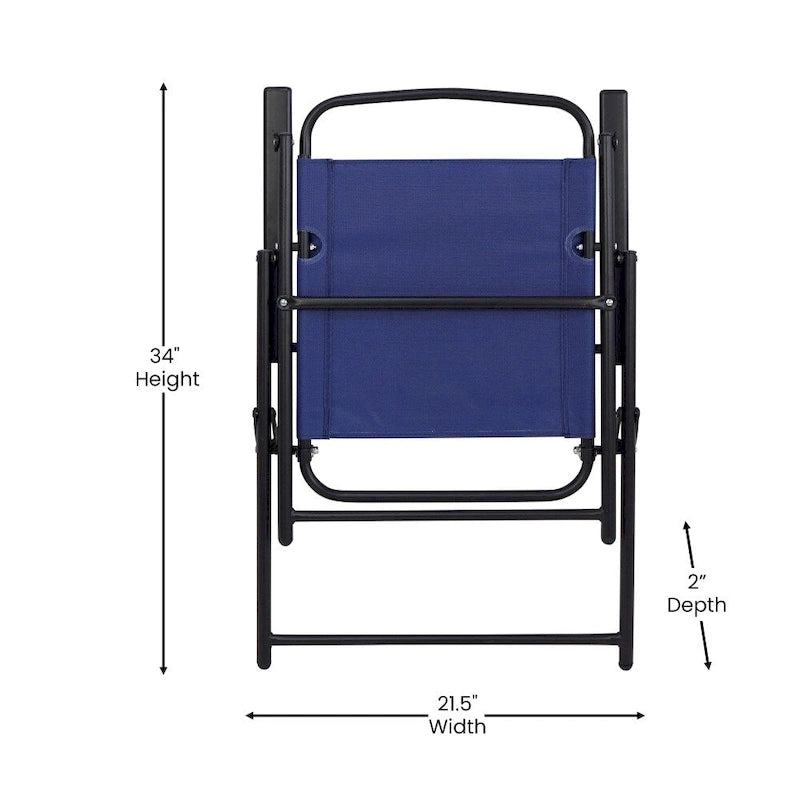 Lot de 2 chaises de patio en textilène tout temps avec accoudoirs