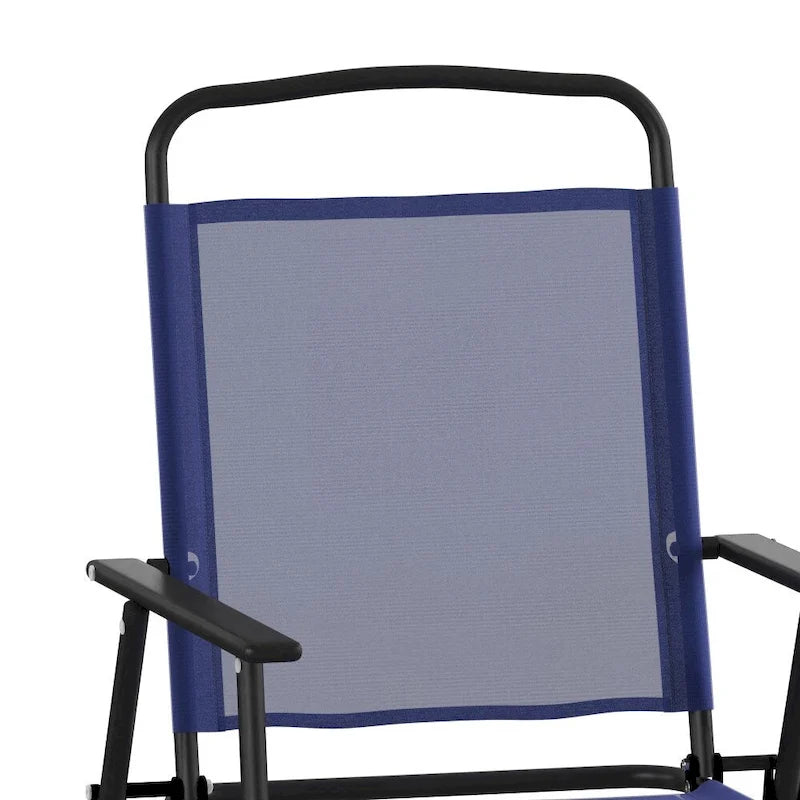 Lot de 2 chaises de patio en textilène tout temps avec accoudoirs