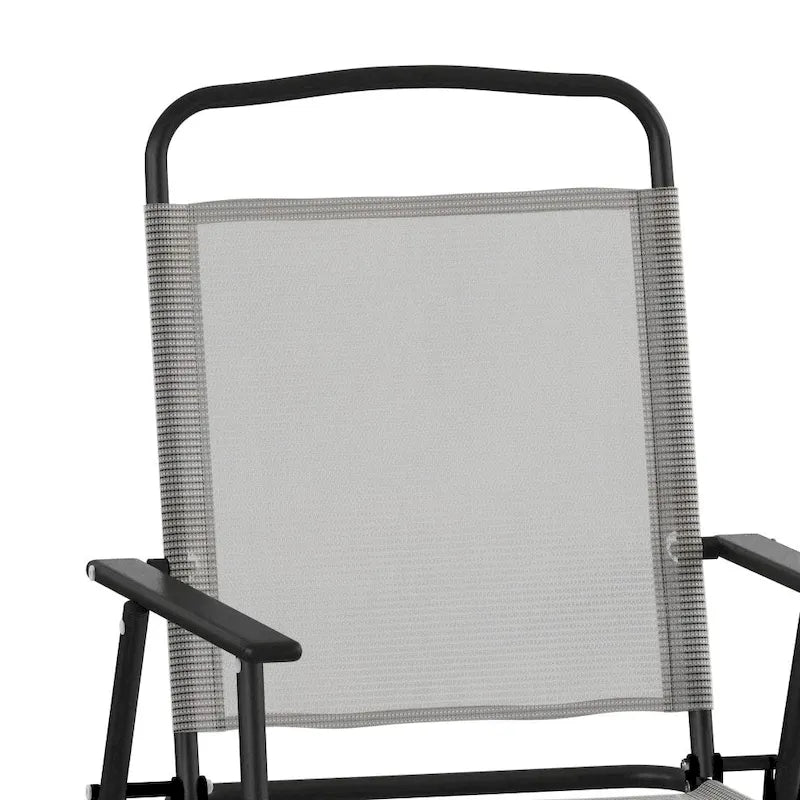 Lot de 2 chaises de patio en textilène tout temps avec accoudoirs