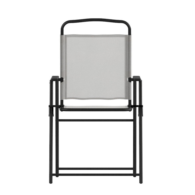Lot de 2 chaises de patio en textilène tout temps avec accoudoirs