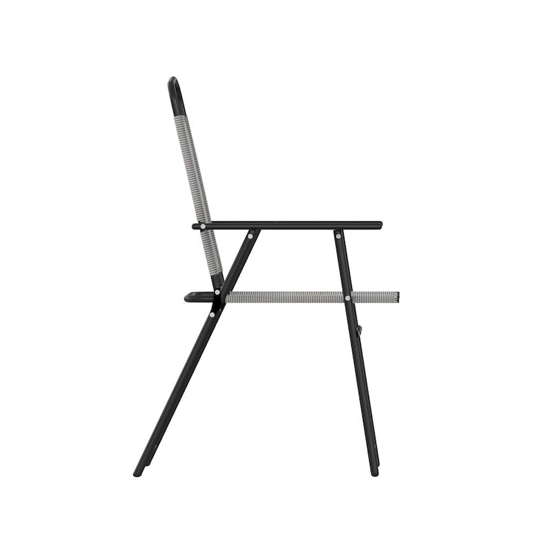 Lot de 2 chaises de patio en textilène tout temps avec accoudoirs