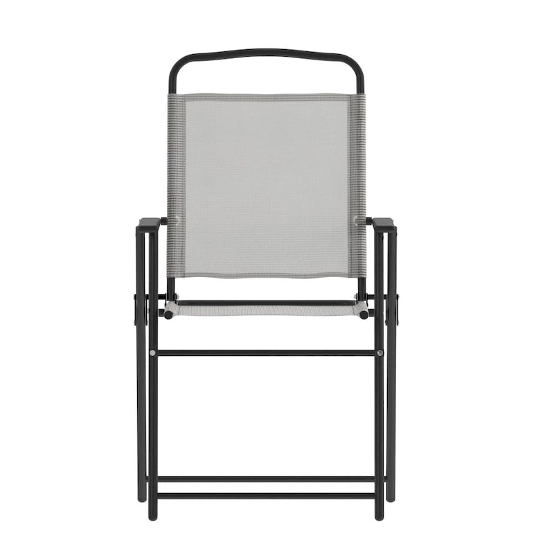 Lot de 2 chaises de patio en textilène tout temps avec accoudoirs