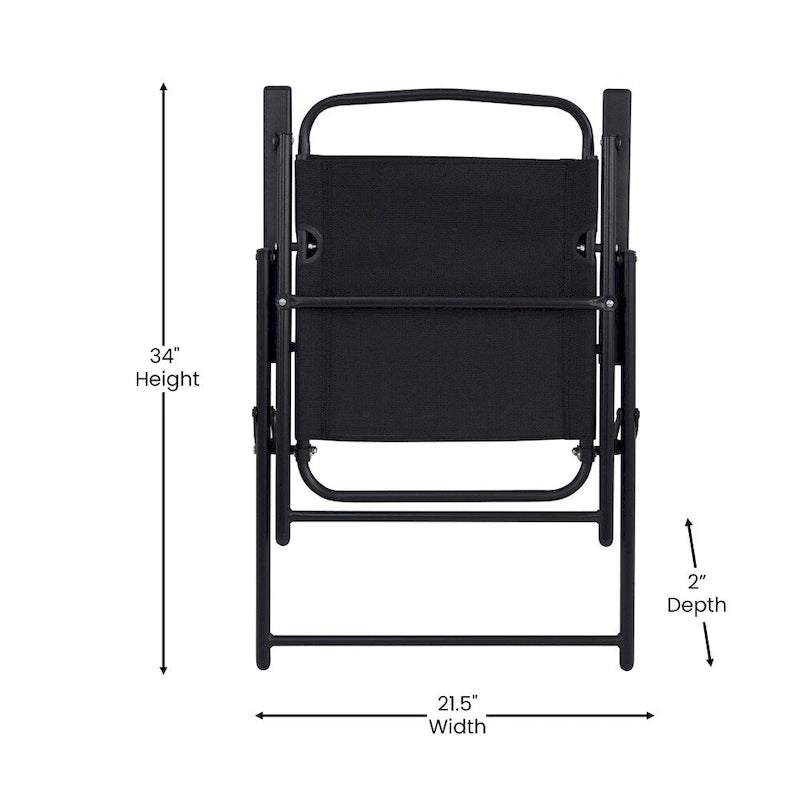 Lot de 2 chaises de patio en textilène tout temps avec accoudoirs